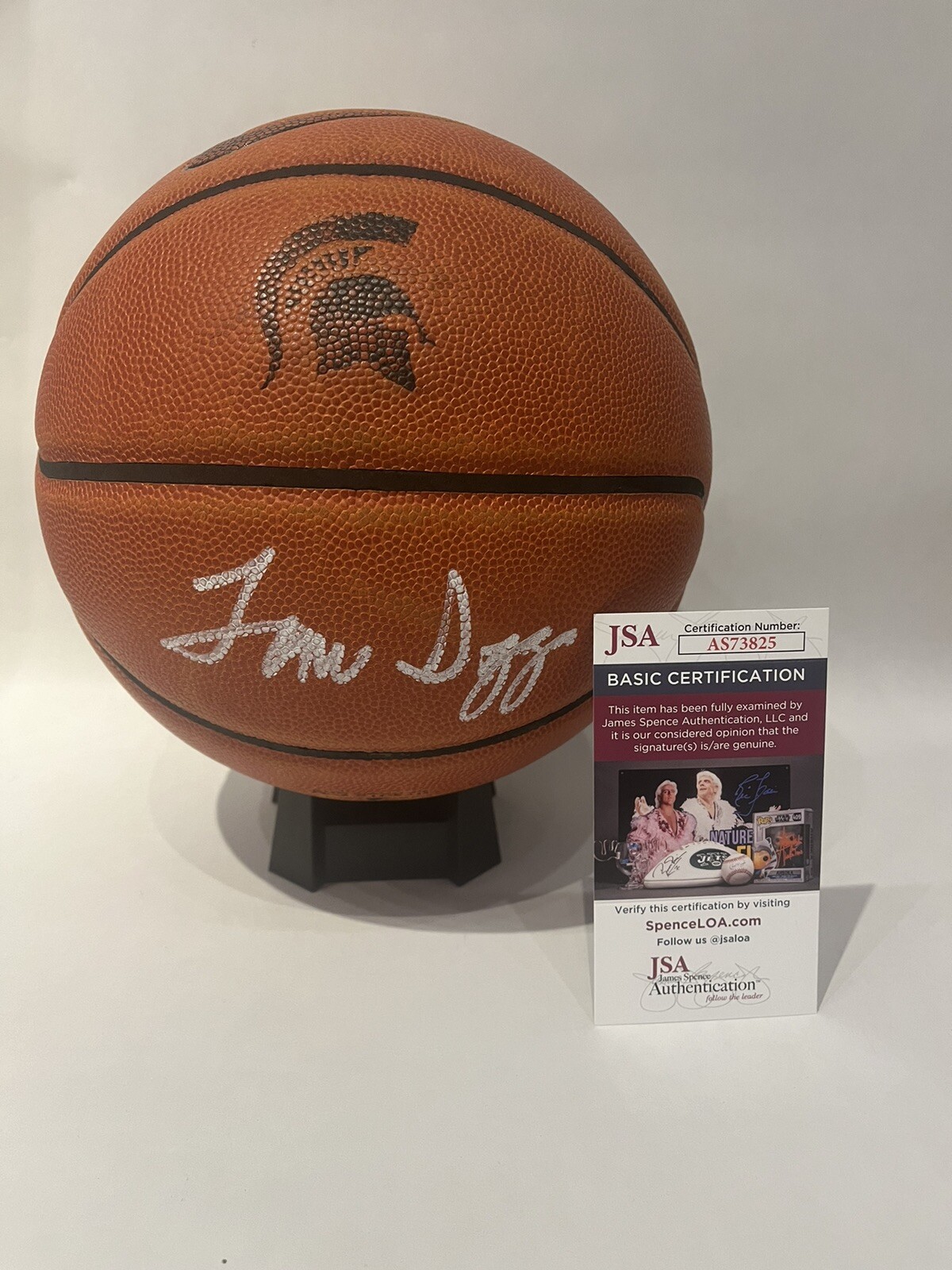 Tom Izzo Autographed Signed Michigan State Spartans Game Used Basketball, JSA 