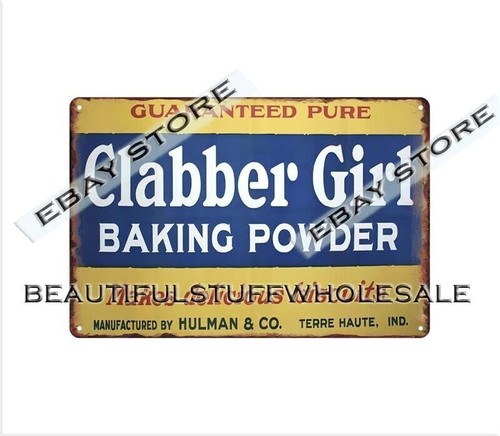 Clabber Girl baking powder metal tin sign indoor wall artwork walls - Picture 2 of 4