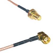 RG316 SMA Female O-Ring to RP-SMA MALE ANGLE RF Cable Rapid-SHIP LOT