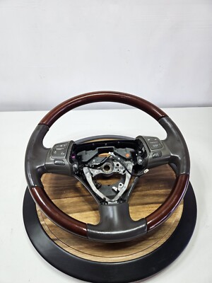 06-08 LEXUS GS300 GS430 GS350 BLACK LEATHER WOOD GRAIN STEERING WHEEL OEM