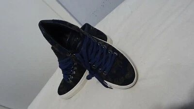 ZESPA AIX-EN-Provence Mode Homme Bleu Marine Or Mixé Hi Top Baskets UK 6/EU 40 - Photo 1/4