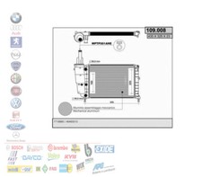 RADIATORE ACQUA MOTORE FIAT PUNTO 55 1.1 LANCIA Y 840 KW 40 CV 54 109008