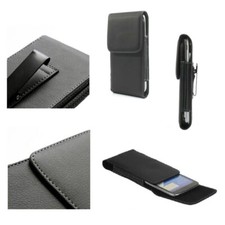 para Prestigio MultiPhone PSP5504 DUO Funda Cinturon Clip Metal Vertical Piel...
