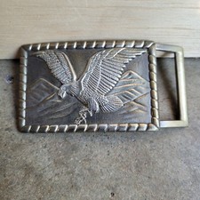 Vintage Flying Eagle With Mountans Belt Buckle