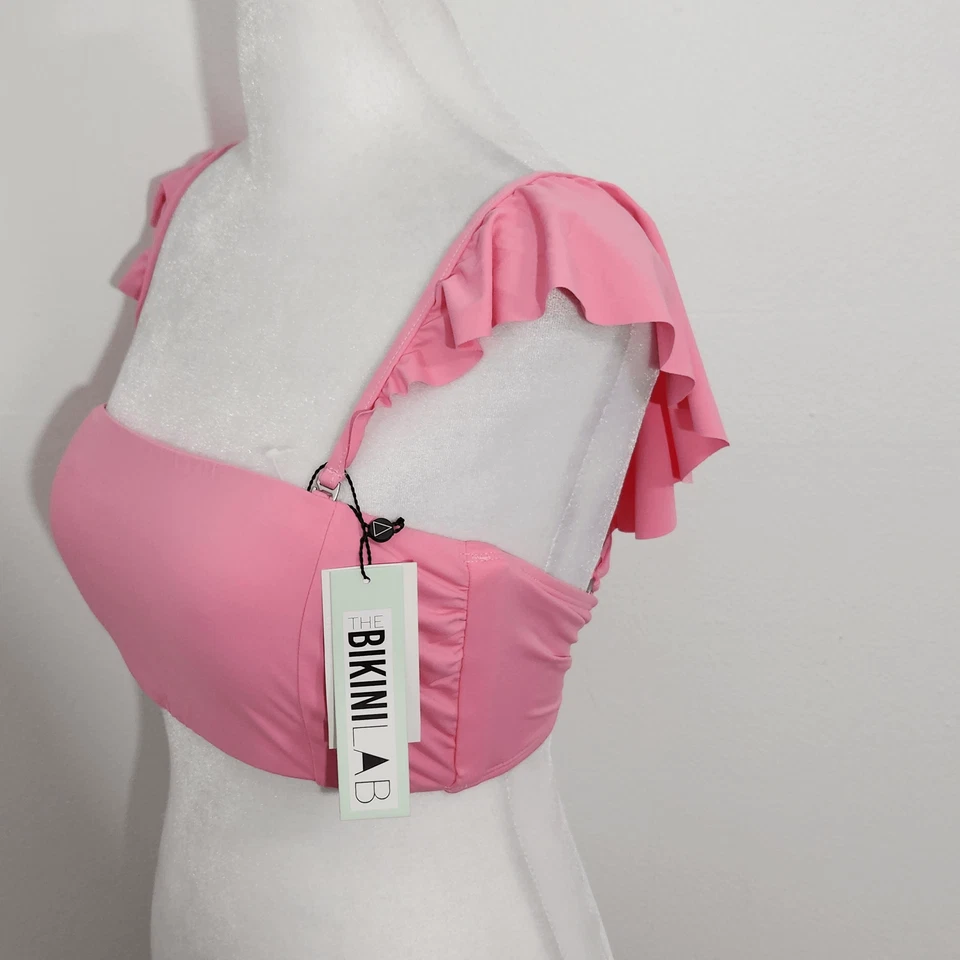The Bikini Lab Pink Swimsuit Top Size XXL NWT Barbie Pink Plus Size Bikini Top - Image 2 of 4