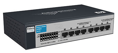 HP Procurve 1700-8 (J9079A) 8-Port-Switch (1x 1000Base-TX   7x 100) managebar