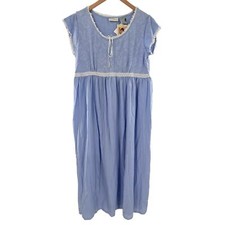 Jaclyn Smith Nightgown Vintage NWT Baby Blue Lace Babydoll Y2k 90s
