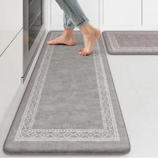 KIMODE Anti Fatigue Kitchen Mat for Floor Farmhouse Kitchen Rugs Sets of 2 No...