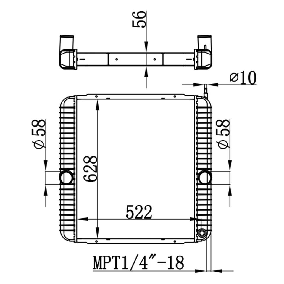 Radiator For 2004-2007 International Harvester Ford F650 F750 2002-2007 4300 Foto 3 de 4