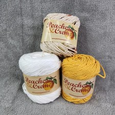 3 Pack Skeins Peaches  Creme Yarn 2.5 oz 120 yards mixed Lot of 3