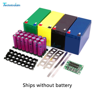 12V 7Ah Battery Storage Box 3X7 18650 Holder 3S 40A BMS with Welding Nickel