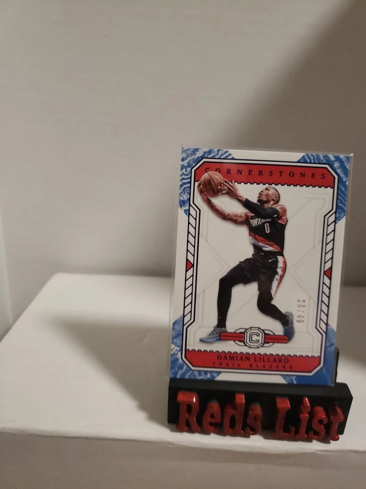 2018-19 Panini Cornerstones Quartz Parallel 24 Damian Lillard 28/49 Blazers FHOF - Image 2 of 4