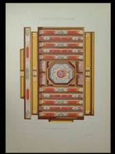 SALLE A MANGER, STYLE HENRI II - 1900 - GRANDE LITHOGRAPHIE, DECORATION,PEINTURE