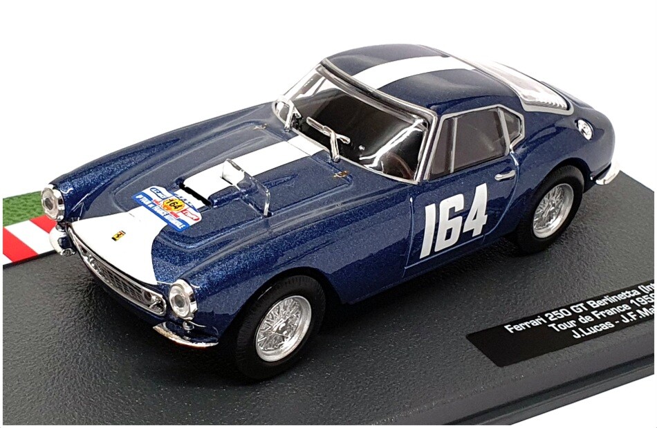 Altaya 1/43 Ferrari 250 GT Berlinetta #164 Tour De France 1959 Blue Scale Model
