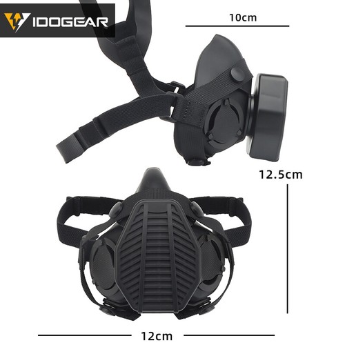 Media máscara facial respirador táctico IDOGEAR máscara de airsoft multifunción caza - Imagen 5 de 16