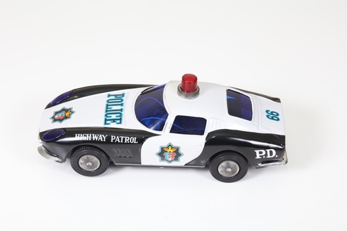 Daishin Japan Vintage Ferrari 275 GTB Tin Toy Police Car . Works. Video. - Picture 6 of 11