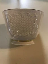 Lenox Diamond Design Square Bowl 4" Wide, 3" Tall Gold Trim Nut/Candy 