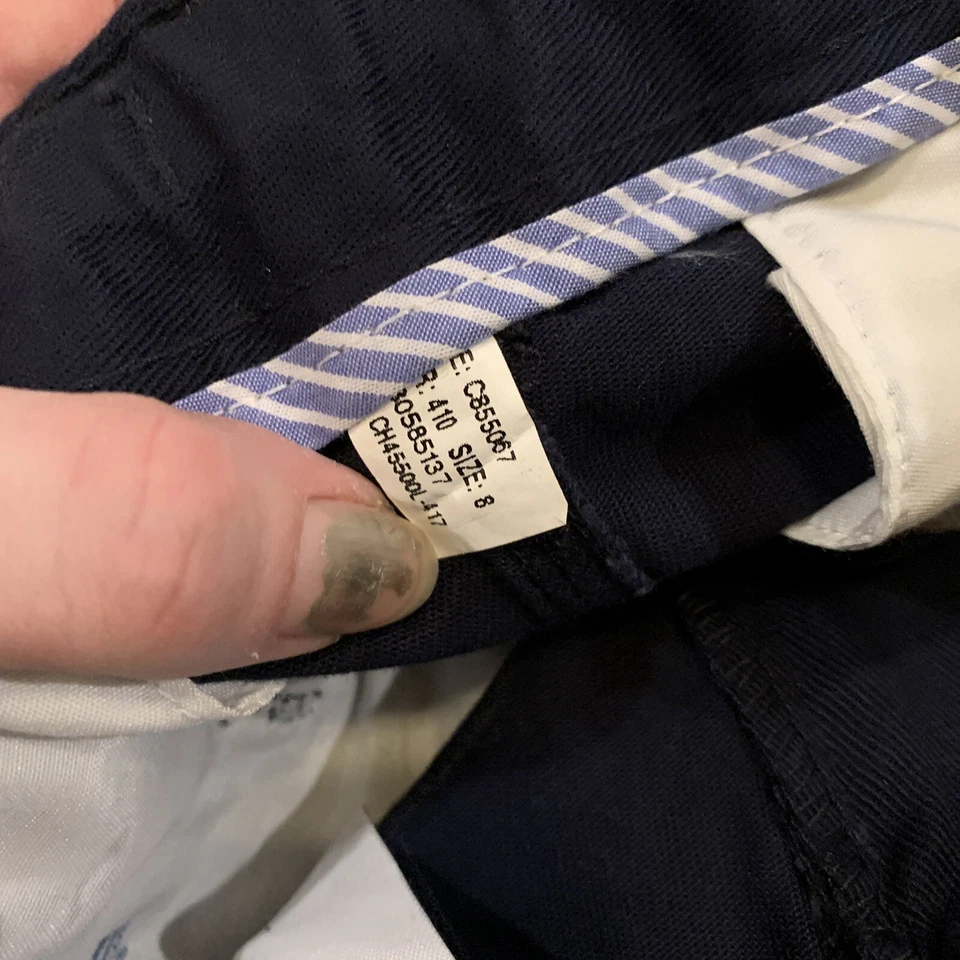 Lote De 3 Chaps Niños Pantalones 8 Slim S Polo Camisa Abotonada M Cuadros Uniforme Escolar Foto 4 de 4