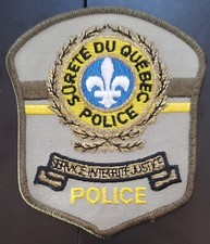 VINTAGE CANADA SORETE DU QUEBEC POLICE DEPARTMENT UNIFORM SLEEVE PATCH RARE HTF