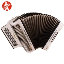 Hohner Corona II Xtreme 34 Button EAD Diatonic Accordion White w/ Bag, Straps