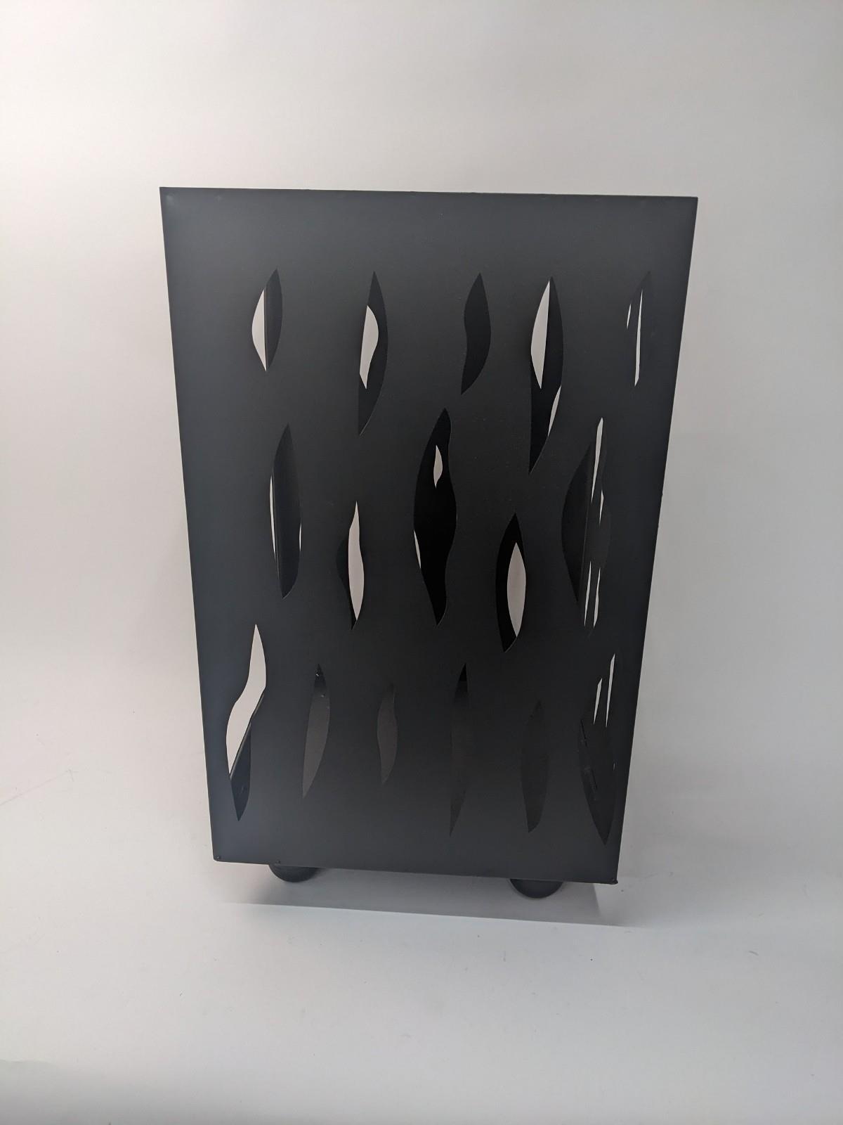 Black Metal Fire Pit Wood Burner Log Store Outdoor Garden Patio Heater