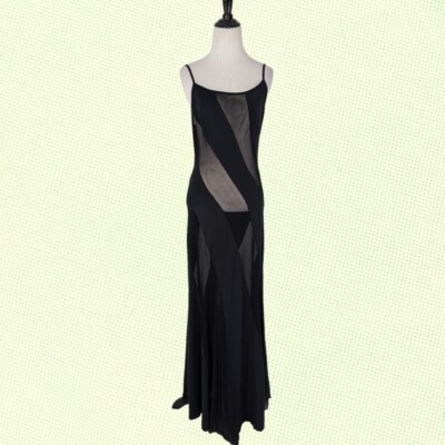 Fredericks of Hollywood Vintage Slip Night Gown L Mesh Adjustable Strap |  eBay