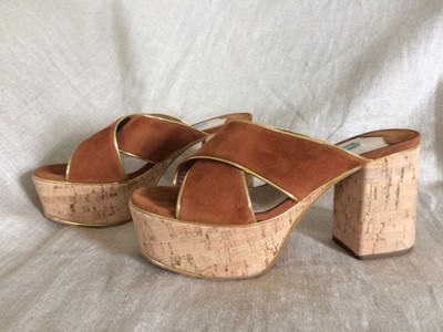 cork block heels