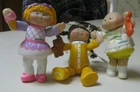 Set of 3 Vintage(1984) Cabbage Patch Kids 3 1/2 in. Figurines with movable parts