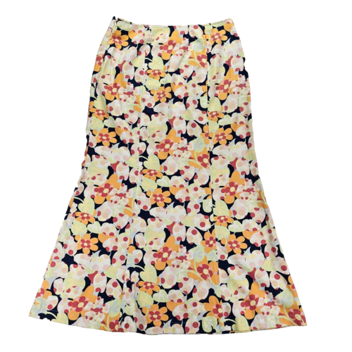 Talbots Floral Print Maxi A-Line Skirt Tropical Summer Beach Coastal Womens Sz 8 - Picture 2 of 9