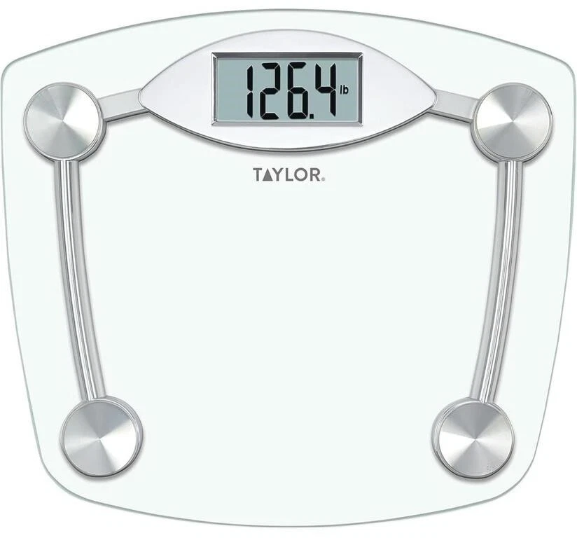 TAYLOR Digital Bathroom Scale 400Lb Glass Chrome New- Open-Box - Image 2 of 4