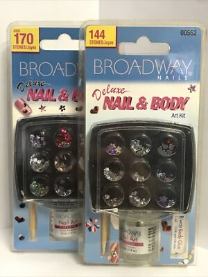 Broadway Nails Deluxe Nail & Body Art Kit (Lot of 2) # 00562 *Glue Expired