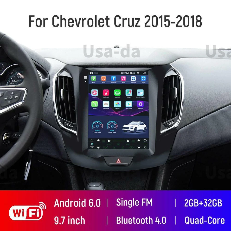 Sistema de navegación automotriz radio GPS para automóvil de 9,7" para Chevrolet Cruze 2015-2018 Foto 2 de 4