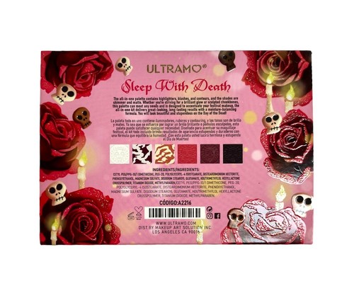 Sleep With Death Makeup Palette Highlights Blushes Contours Shimmer & Matte NEW - Picture 7 of 7