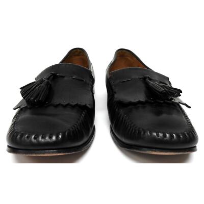 Johnston & Murphy Shoes black Leather loafers tassels Size  display picture 1