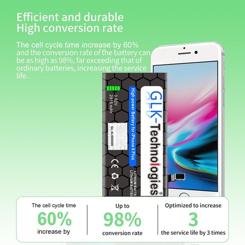 Batería GLK para Apple iPhone 6 Plus A1524 A1522 A1593 batería EXCELENTE / PRO - Imagen 5 de 6