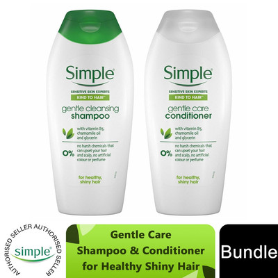 Simple Kind to Hair Gentle Cleansing Shampoo & Care Conditioner Duo, 400ml