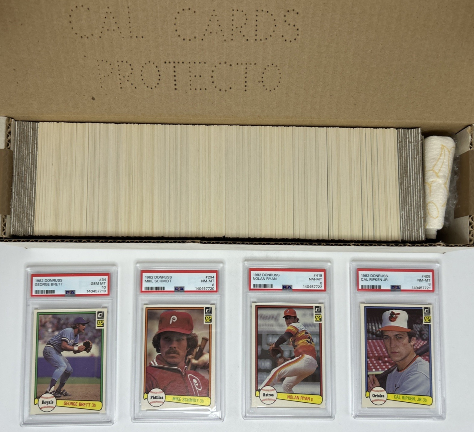 1982 Donruss Complete Set Ripken RC PSA 8 Brett PSA 10 Ryan Schmidt HOF