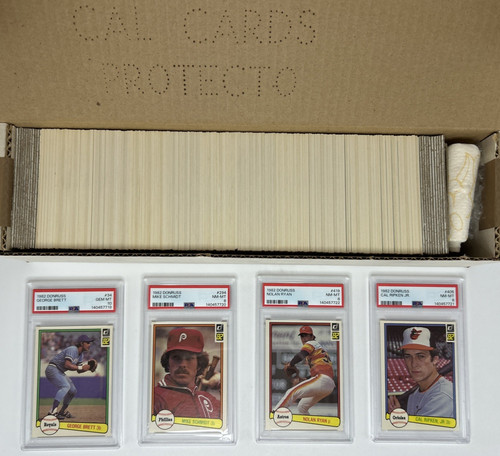 1982 Donruss Complete Set Ripken RC PSA 8 Brett PSA 10 Ryan Schmidt HOF