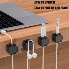 12Pcs Magnetic Cable Clips Cord Holder, Under Desk Cable Management