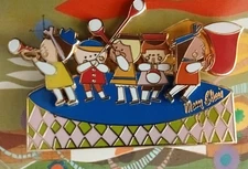 WDI Small World Band Futuristic Tomorrowland Mural 1967 Pin~#47762~NEW CARD!