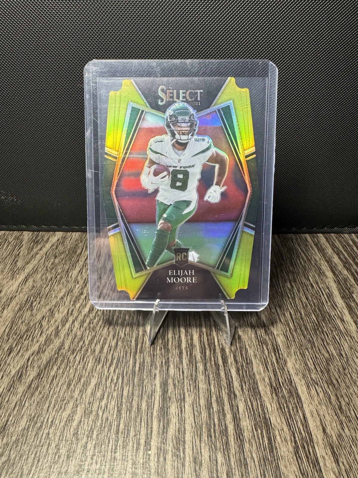 2021 Panini Select - Premier Level Elijah Moore #156 Gold Prizm /10 (RC)