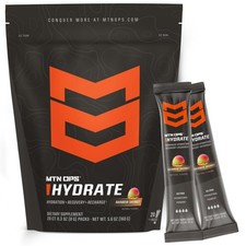 MTN OPS Hydrate Electrolytes Powder Drink Mix 20 Single Serving On-The-Go Ele...
