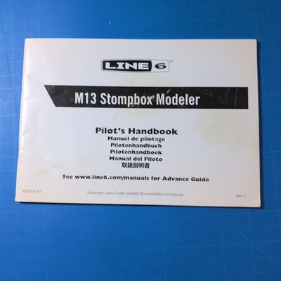 Line 6 M13 Stompbox Modeler Pilot's Handbook/Manual Only