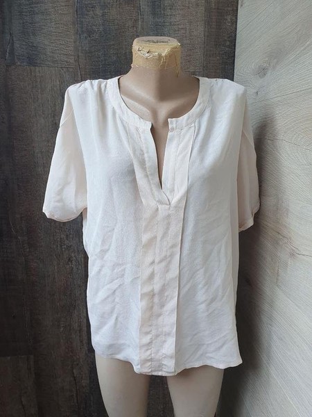 Women Massimo Dutti Shirt Beige Satin 36