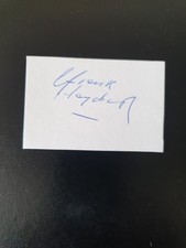 Small White Card Signed By  Frank  Haydock. Played 6 Games For Manchester United