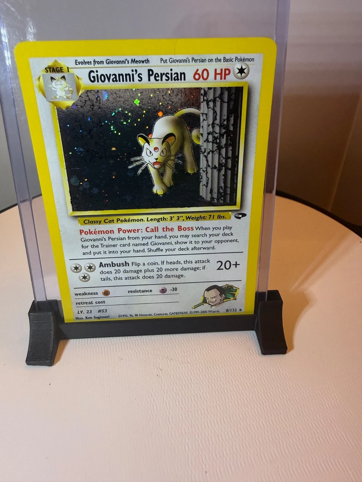 🌀SWIRL🌀 Giovanni's Persian Gym Challenge Holo Rare No. 8/132 Pokemon Card