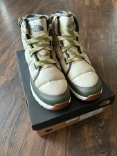 NEW North Face W's ThermoBall Lace Up Luxe Waterproof Boots Gravel/Olive SZ 9