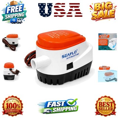 06 Series Automatic Submersible Bilge Pump - 750GPH, 12V, 3/4'' Outlet, 4- ! -...