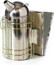 Stainless Steel Bee Hive Smoker  - Has Leather Bellows for longer life of Smoker