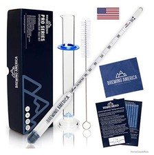 Hydrometer Alcohol Meter Test Kit 0-200 Proof for Moonshine Distilling with